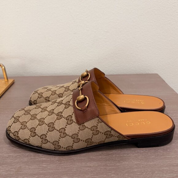 GUCCI CANVAS PRINTED MENS SLIDES - LIKE NEW - Picture 8 of 8